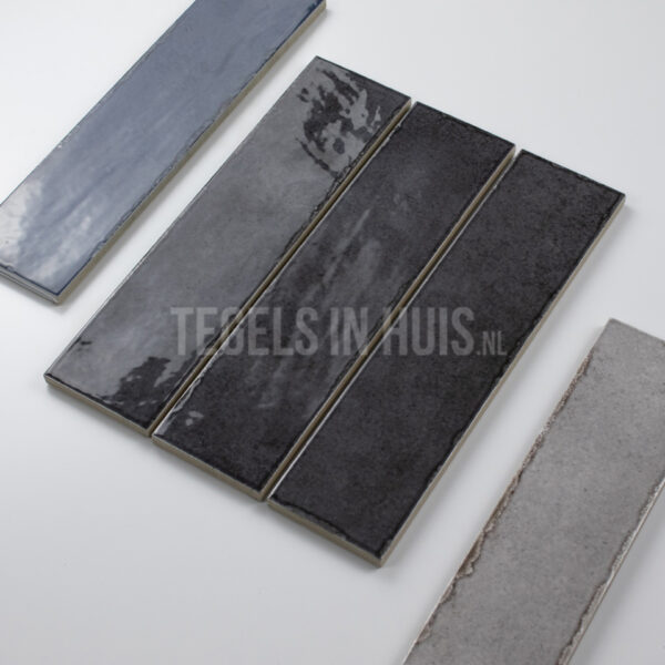 Wandtegel Tribe 6x24,6 cm handvorm glans donker grijs verouderd | Tegels in Huis - De goedkoopste tegeloutlet van NL