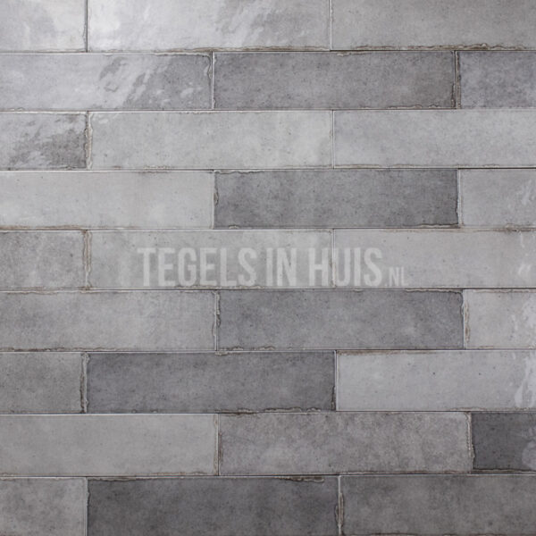 Wandtegel Tribe 6x24,6 cm handvorm glans grijs | Tegels in Huis - De tegeloutlet van NL