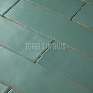 eq langwerpige witjes 7,5x30 cm handvorm wandtegel mat jade groen