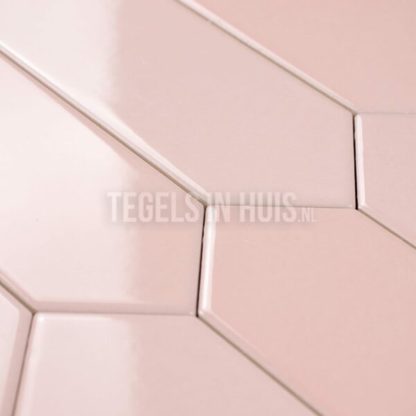 wandtegel arrow blush pink roze 5x25