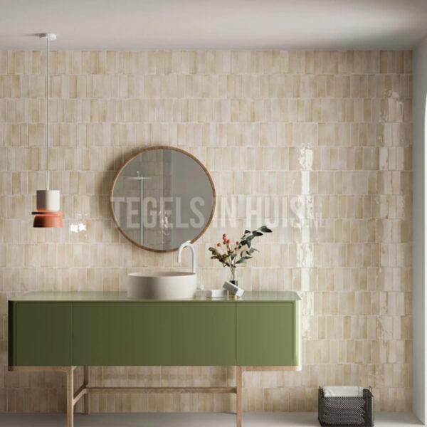 wandtegel coco beige canvas glans 5x15