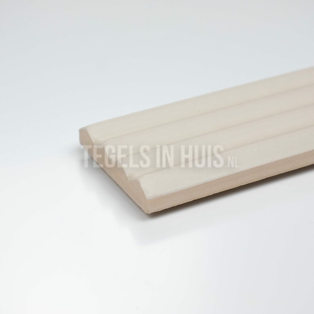 Wandtegel Costa Nova Decor Ribbel Praia Pale Beige Mat 5x20 Tegels In