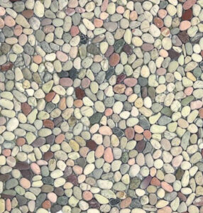 Mozaiek Mini pebbles kiezel zwart 30×30